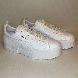 Puma Mayze Classic Women Sz 8.5 US Sneakers New (384209 01) White